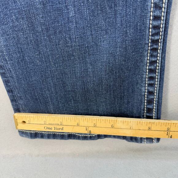 Miss Me Jeans Women's 29x34 (8) Blue Relaxed Boot Cut Crosses Western Bling - Picture 15 of 15